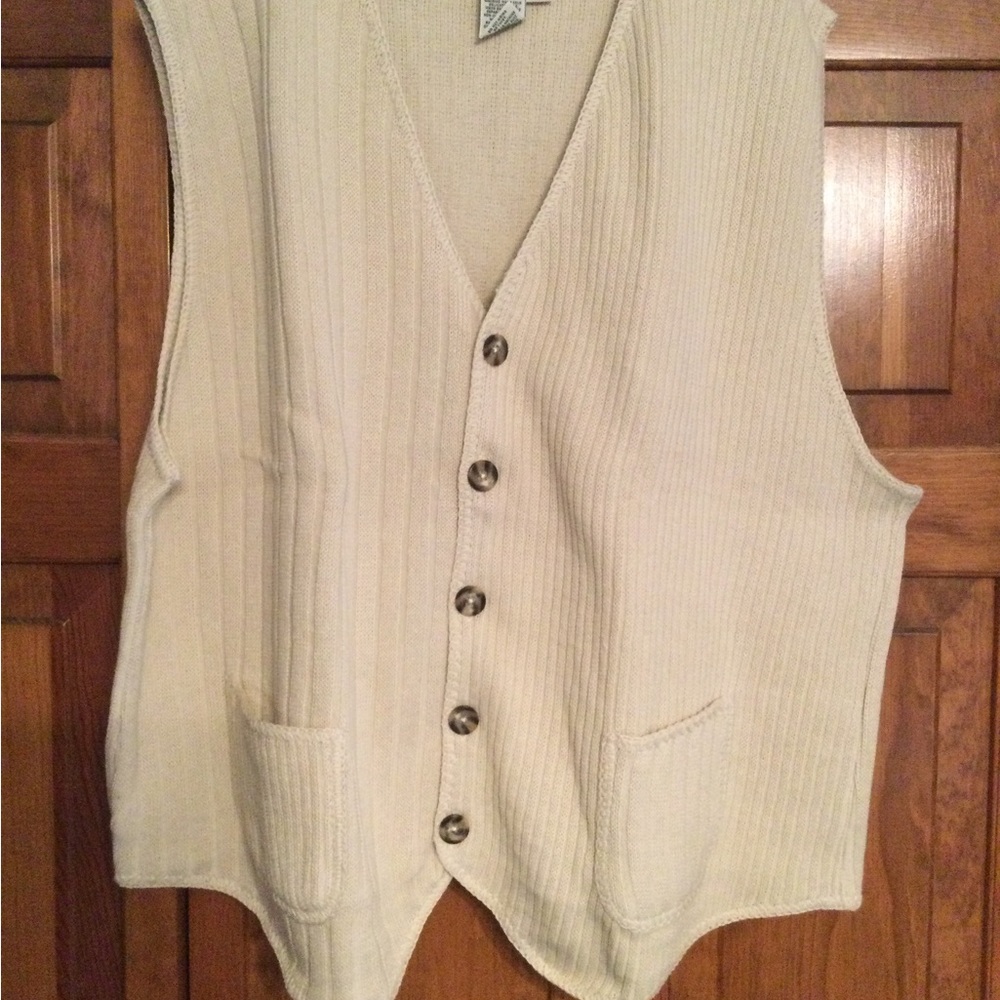 Eddie Bauer Cotton Sweater Vest. Mens XL.